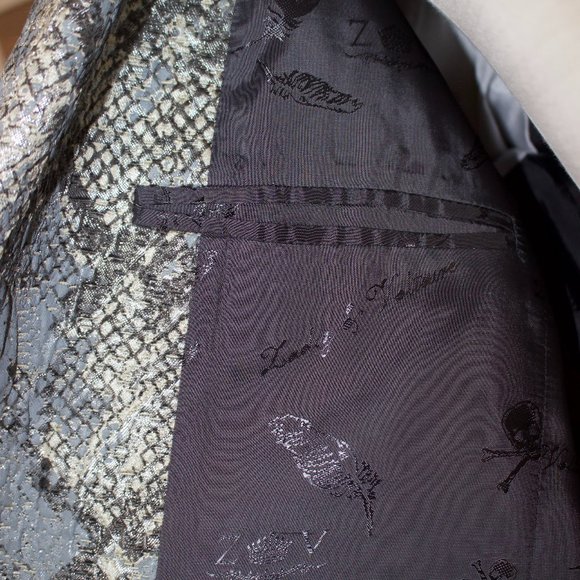 Zadig & Voltaire Deluxe VEDA PYTHON Blazer NEW $950 Orig L US 10 Rock N Roll - Picture 11 of 11